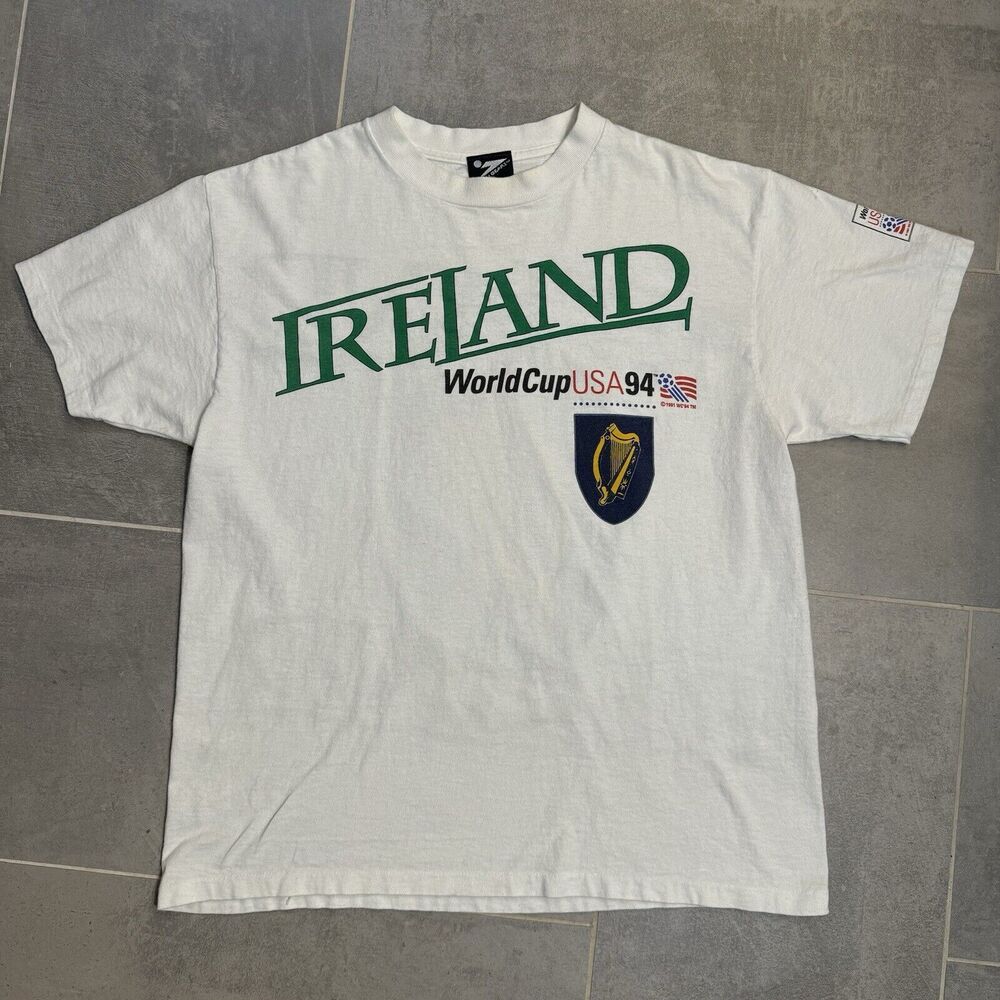 FIFA World Cup USA 94 Ireland T-shirt, 94 UEFA Soccer European, Mens Size Medium